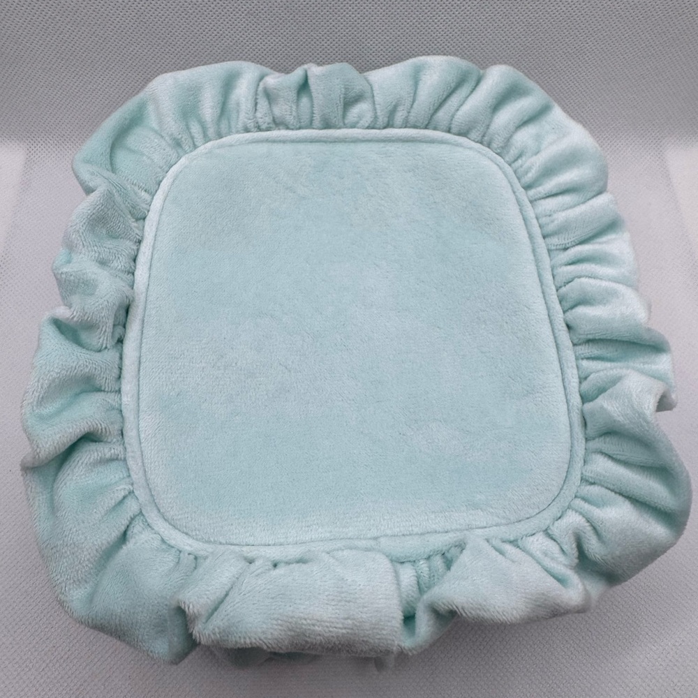 ☁️ Stoney Clover Lane Velvet Pouch Ruffles in Cloud Blue